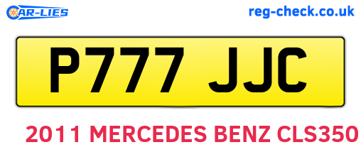 P777JJC are the vehicle registration plates.