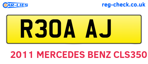 R30AAJ are the vehicle registration plates.
