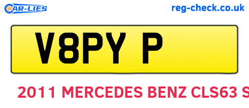 V8PYP are the vehicle registration plates.