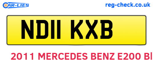 ND11KXB are the vehicle registration plates.
