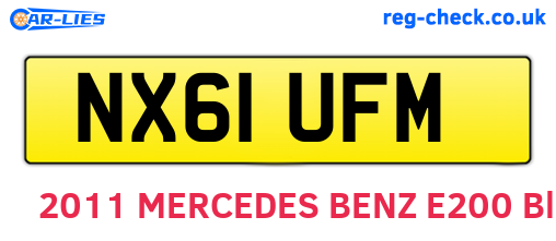 NX61UFM are the vehicle registration plates.