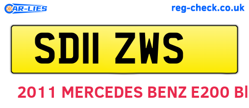 SD11ZWS are the vehicle registration plates.