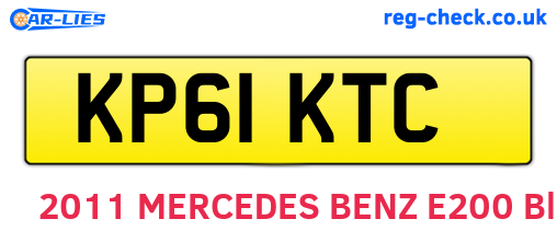 KP61KTC are the vehicle registration plates.