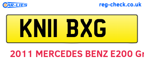 KN11BXG are the vehicle registration plates.