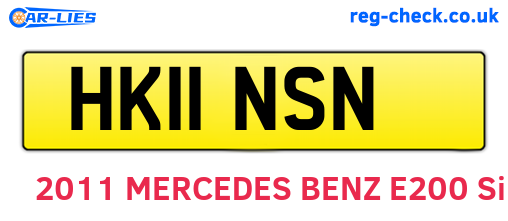 HK11NSN are the vehicle registration plates.