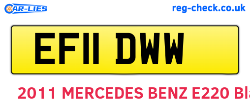 EF11DWW are the vehicle registration plates.