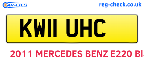 KW11UHC are the vehicle registration plates.