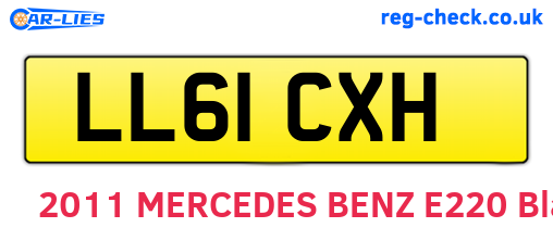 LL61CXH are the vehicle registration plates.