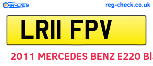 LR11FPV are the vehicle registration plates.