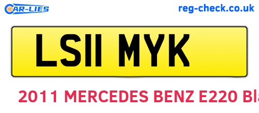 LS11MYK are the vehicle registration plates.