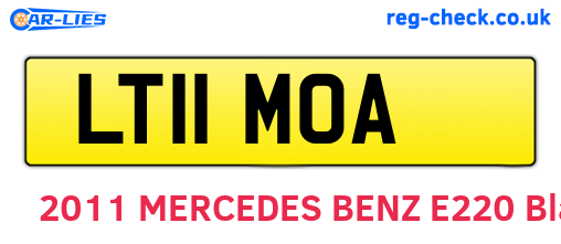 LT11MOA are the vehicle registration plates.