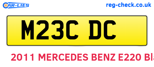 M23CDC are the vehicle registration plates.