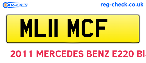 ML11MCF are the vehicle registration plates.