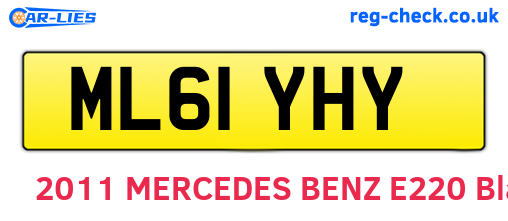 ML61YHY are the vehicle registration plates.
