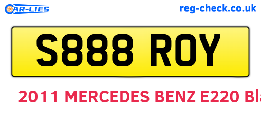 S888ROY are the vehicle registration plates.