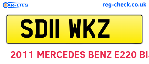 SD11WKZ are the vehicle registration plates.