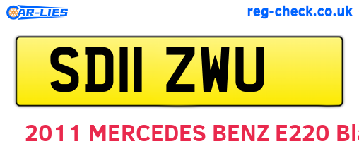 SD11ZWU are the vehicle registration plates.
