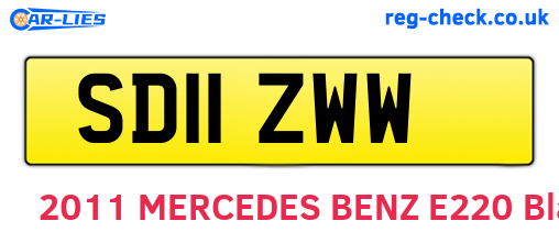 SD11ZWW are the vehicle registration plates.