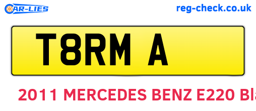 T8RMA are the vehicle registration plates.