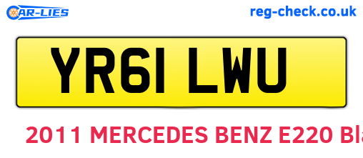YR61LWU are the vehicle registration plates.