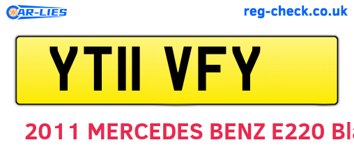 YT11VFY are the vehicle registration plates.