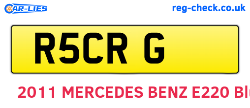 R5CRG are the vehicle registration plates.
