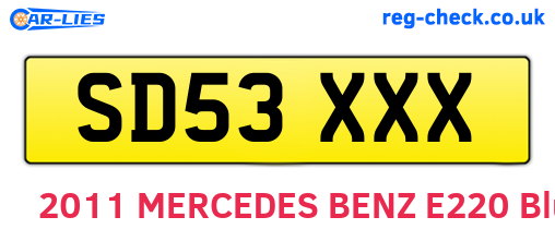 SD53XXX are the vehicle registration plates.