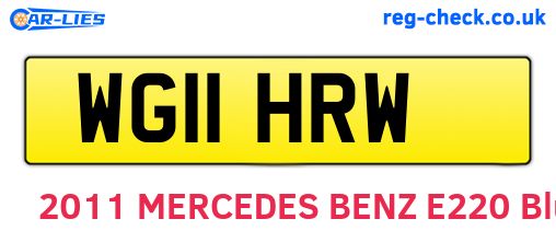WG11HRW are the vehicle registration plates.