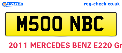M500NBC are the vehicle registration plates.