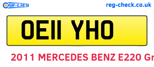 OE11YHO are the vehicle registration plates.