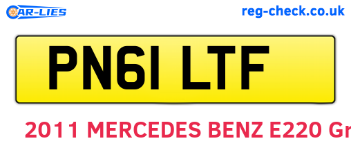 PN61LTF are the vehicle registration plates.
