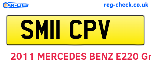 SM11CPV are the vehicle registration plates.