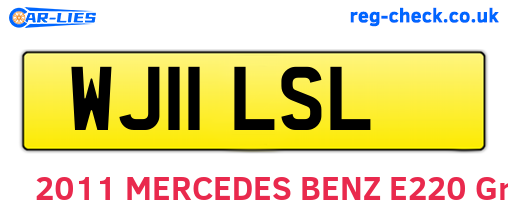 WJ11LSL are the vehicle registration plates.