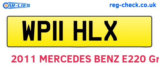 WP11HLX are the vehicle registration plates.