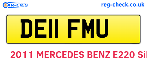 DE11FMU are the vehicle registration plates.