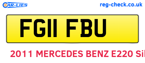FG11FBU are the vehicle registration plates.