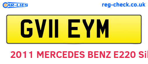 GV11EYM are the vehicle registration plates.