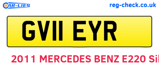 GV11EYR are the vehicle registration plates.
