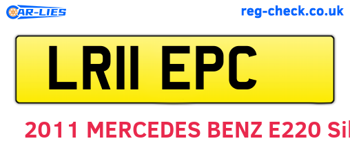 LR11EPC are the vehicle registration plates.