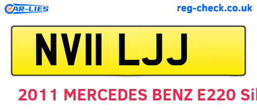 NV11LJJ are the vehicle registration plates.