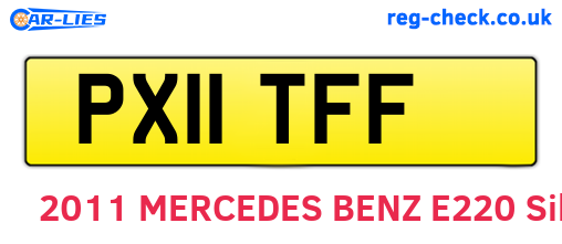 PX11TFF are the vehicle registration plates.