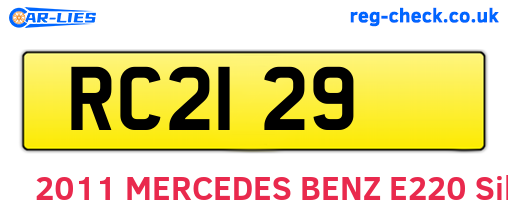 RC2129 are the vehicle registration plates.