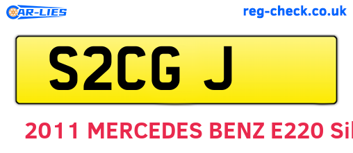 S2CGJ are the vehicle registration plates.