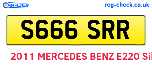 S666SRR are the vehicle registration plates.