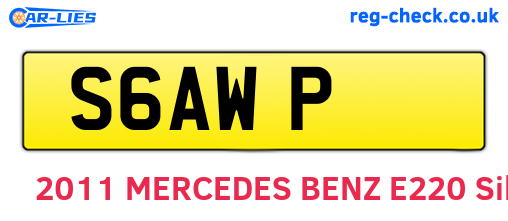 S6AWP are the vehicle registration plates.