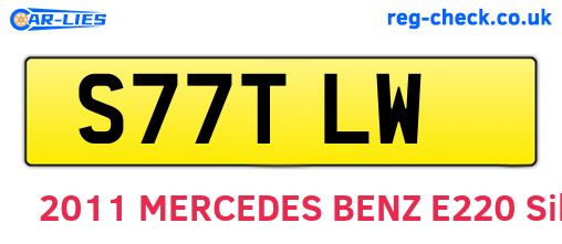 S77TLW are the vehicle registration plates.