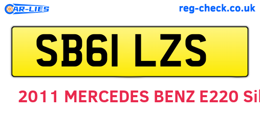 SB61LZS are the vehicle registration plates.