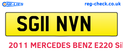 SG11NVN are the vehicle registration plates.