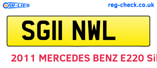 SG11NWL are the vehicle registration plates.