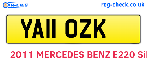 YA11OZK are the vehicle registration plates.